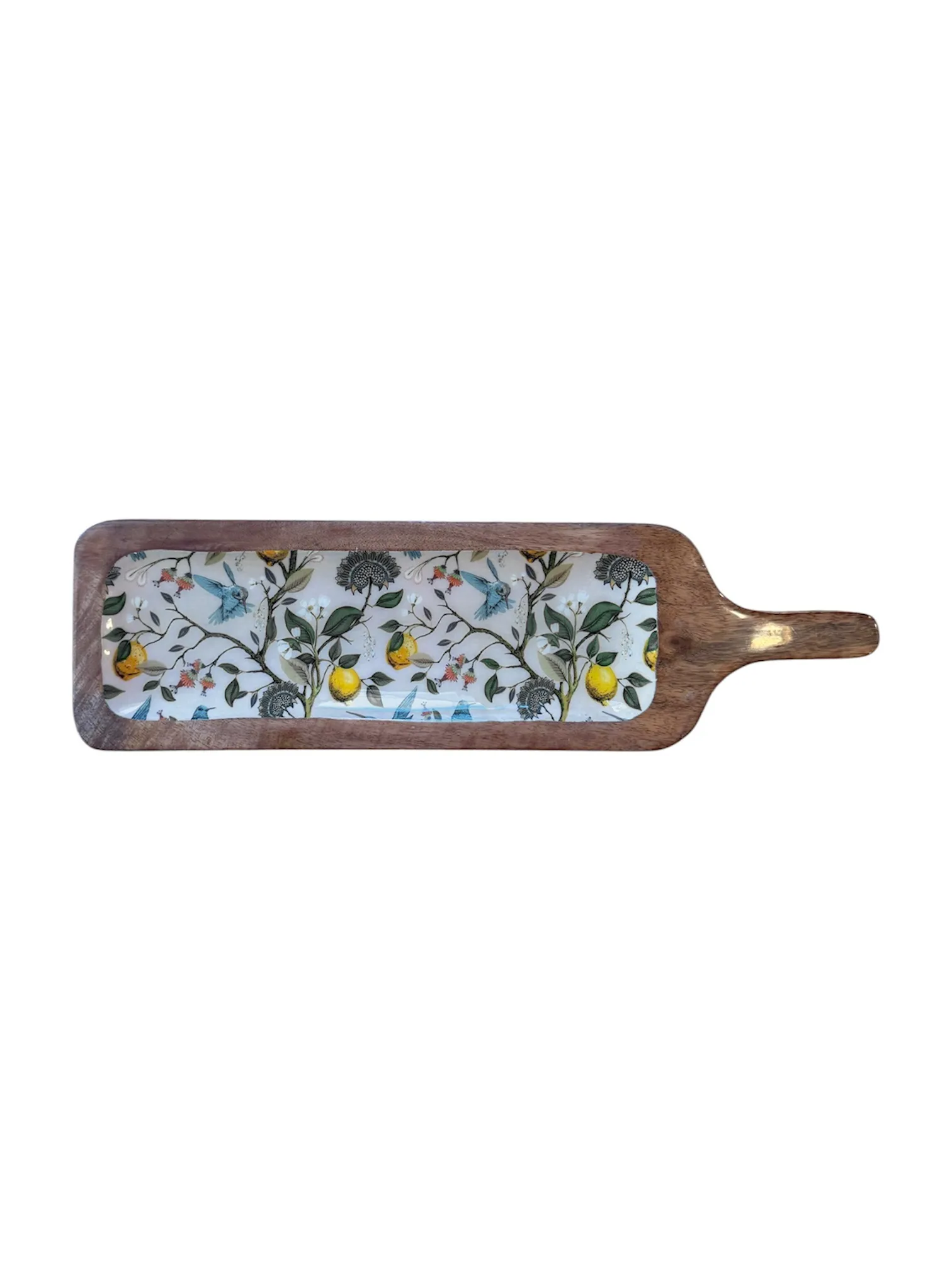 Wood Serving Tray Bird/Lemon