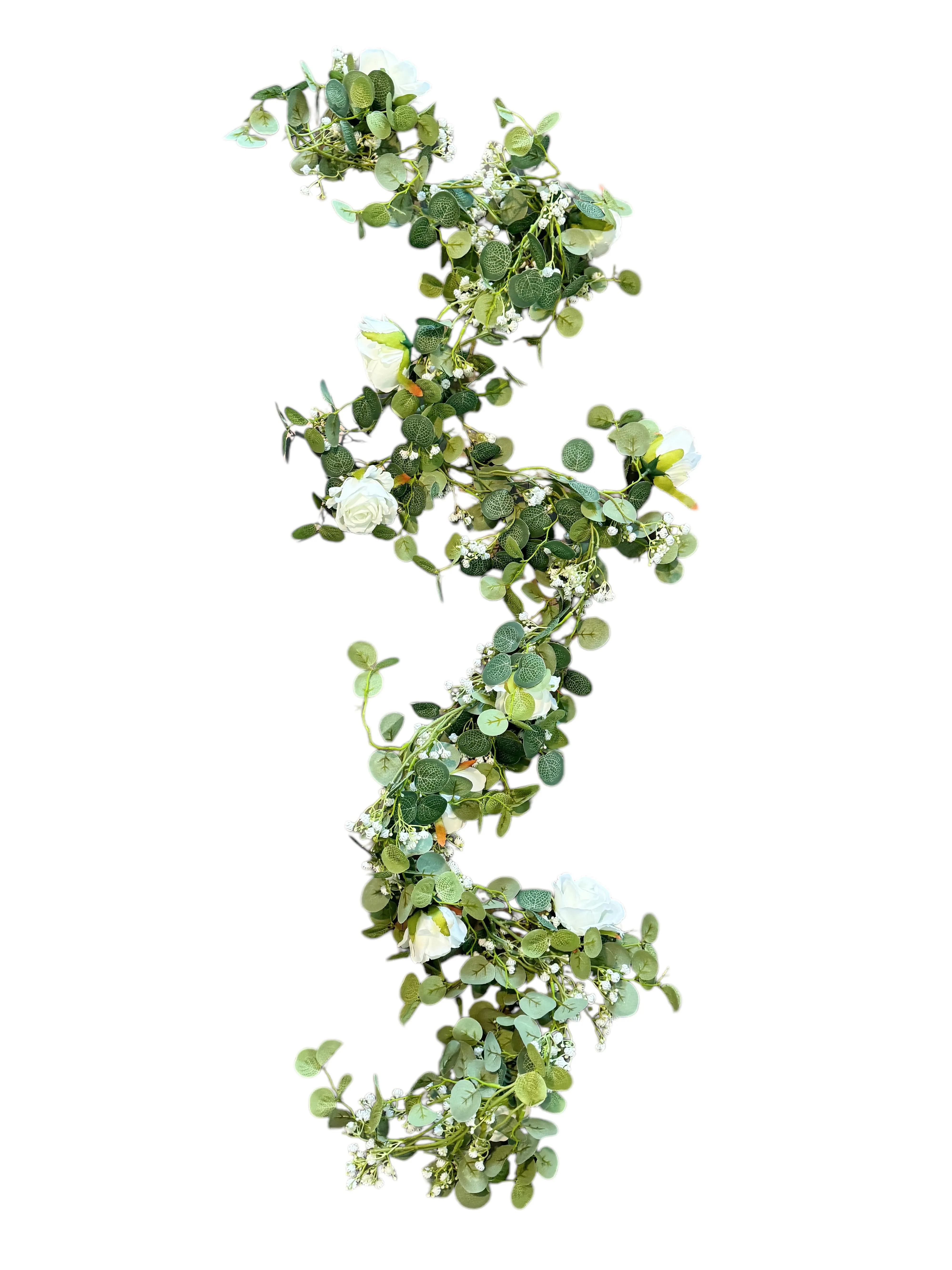 White Flower Eucalyptus Garland