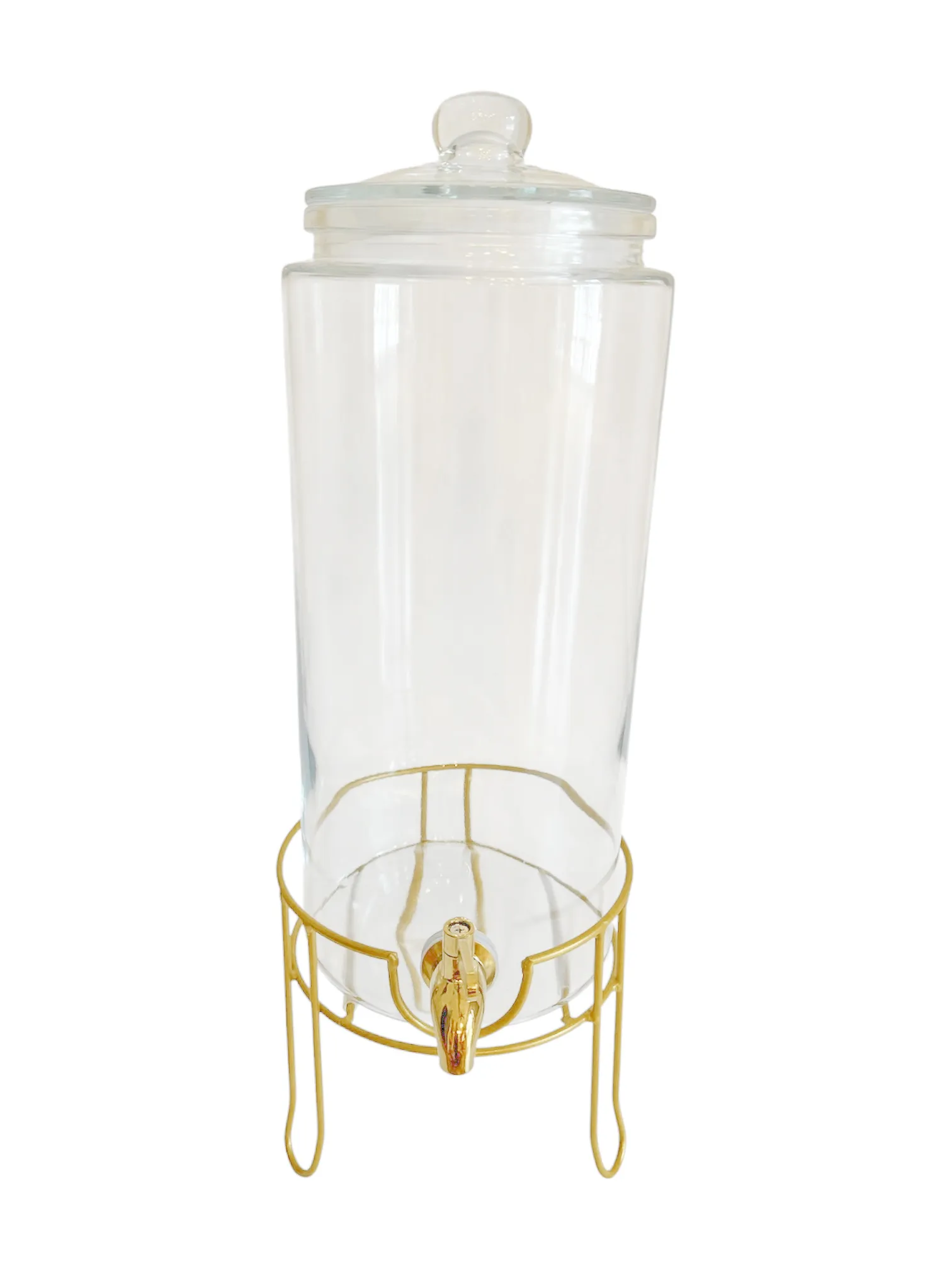 Glass With Gold Bottom Drink Dispenser