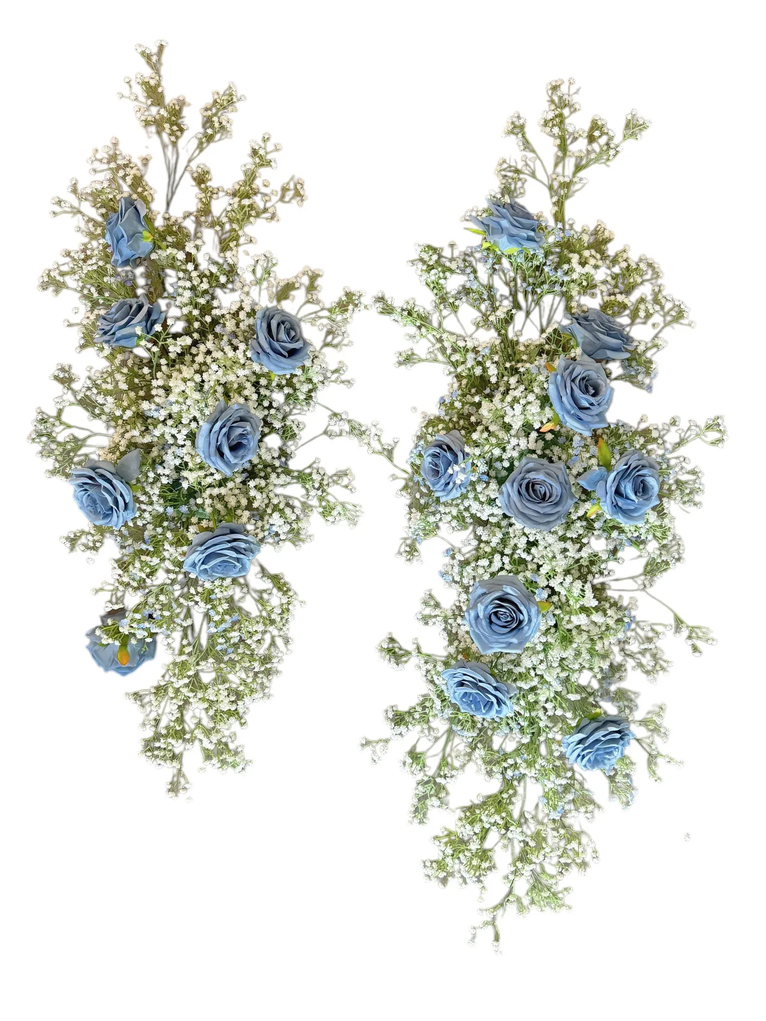Blue Rose & Baby Breath Arrangements 
