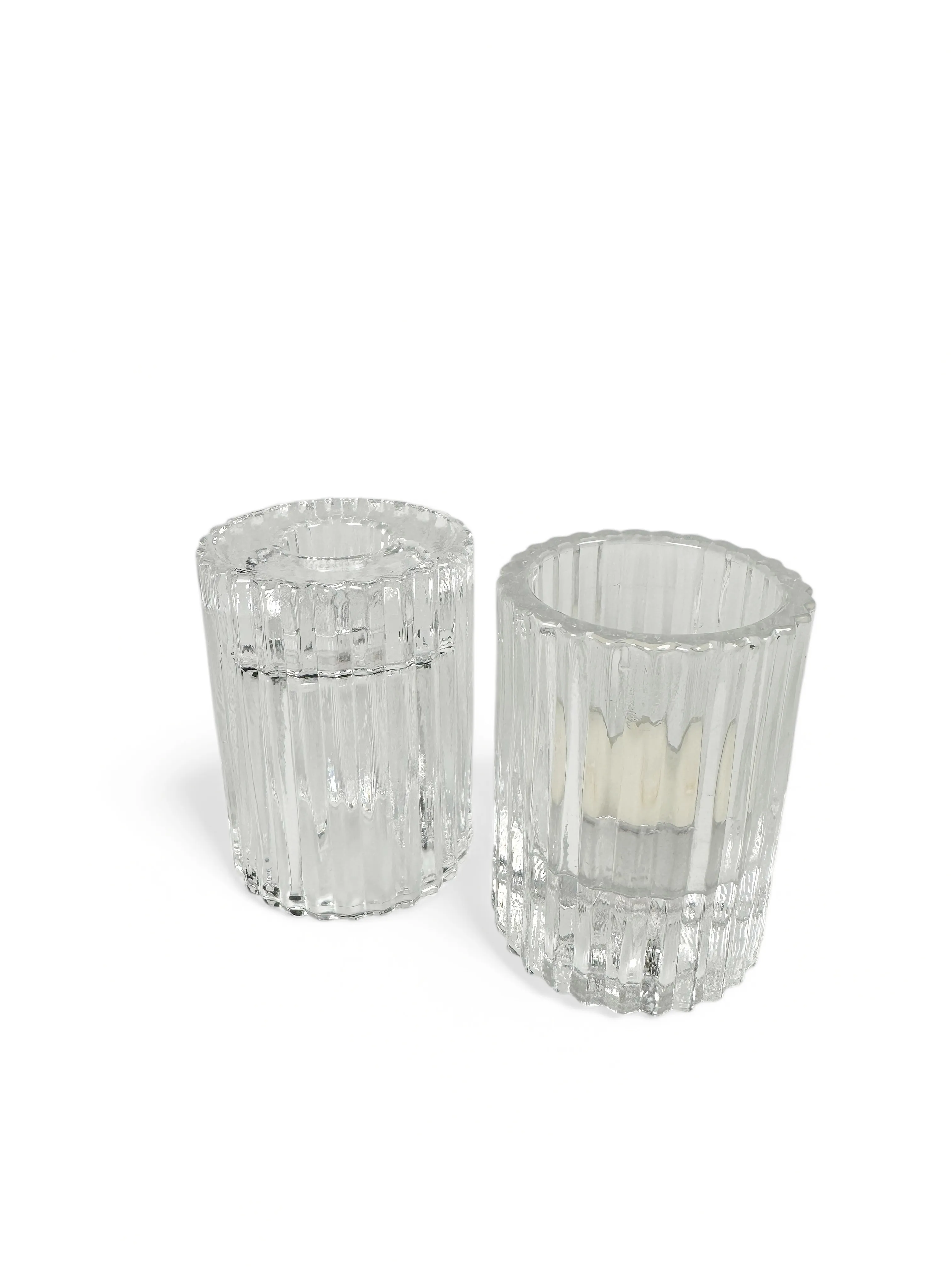 Ribbed Taper/ Tealight Candle Holder