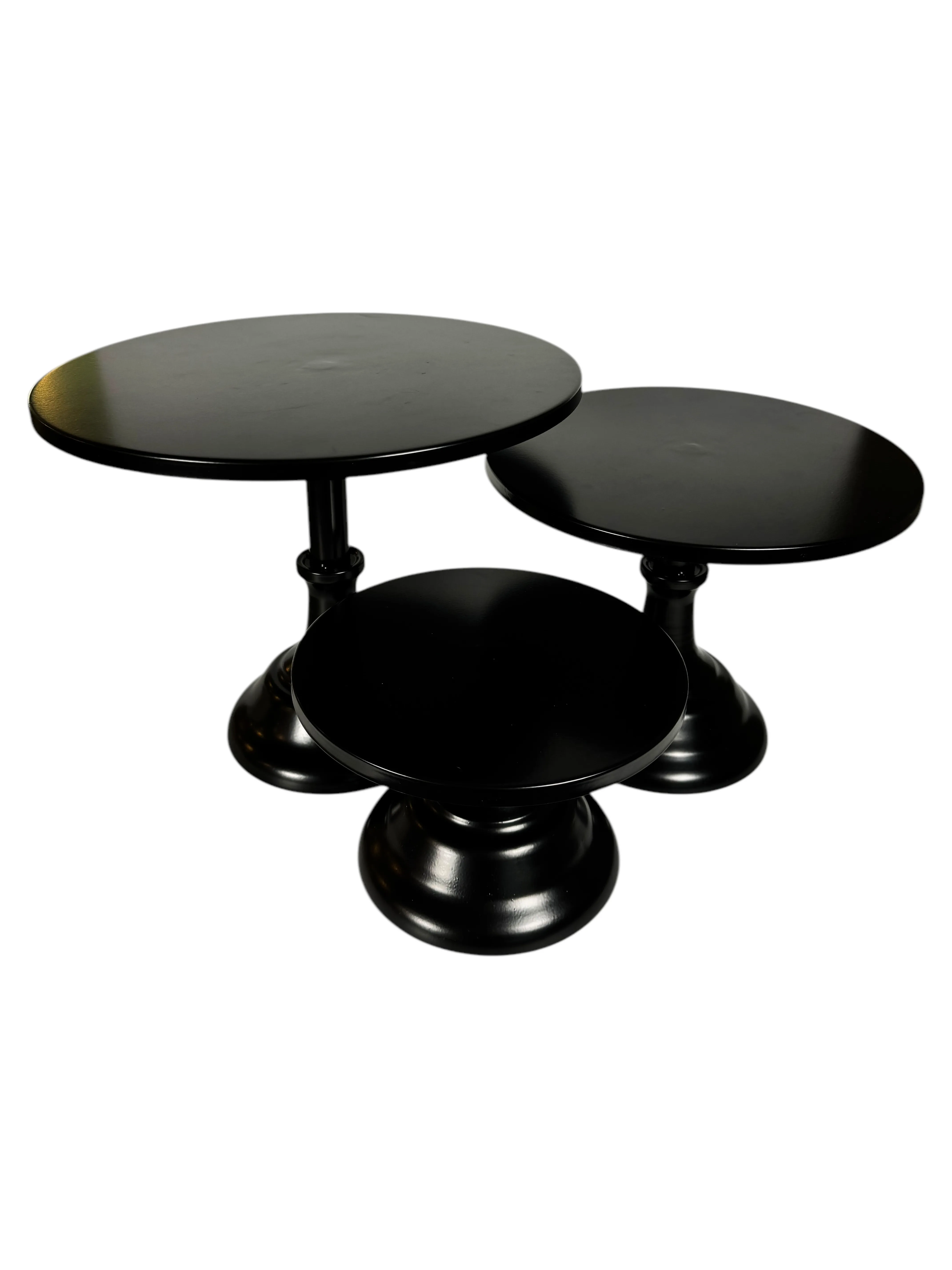 Black Set of 3 Cake Stands