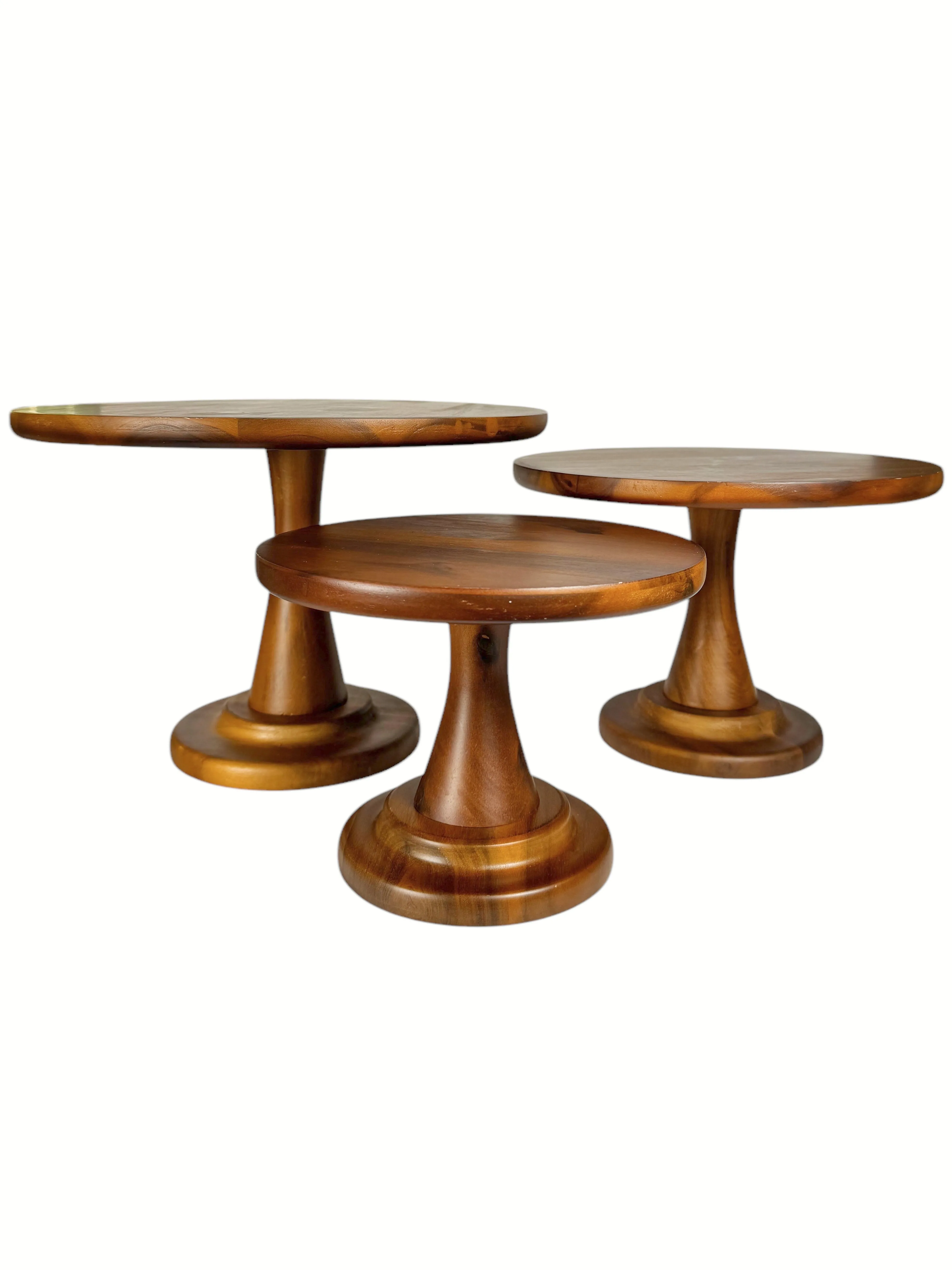 Wood Set of 3 Cake Stands