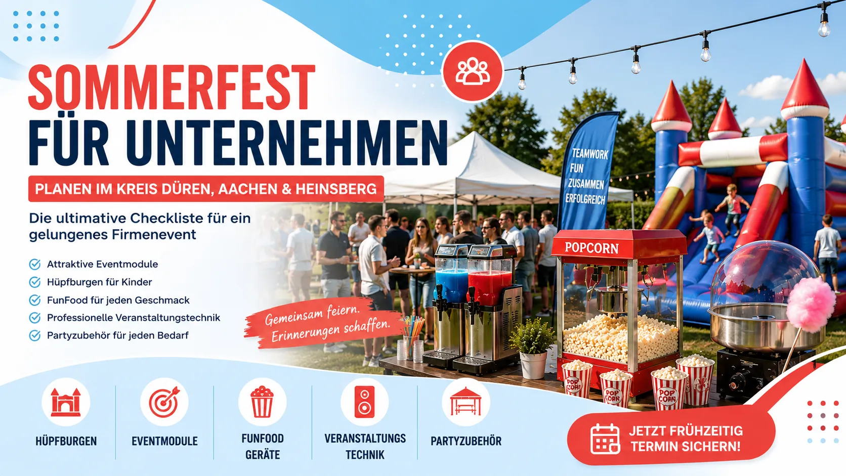 Titelbild Blogeintrag "Wie man ein Firmen Sommerfest richtig plant"