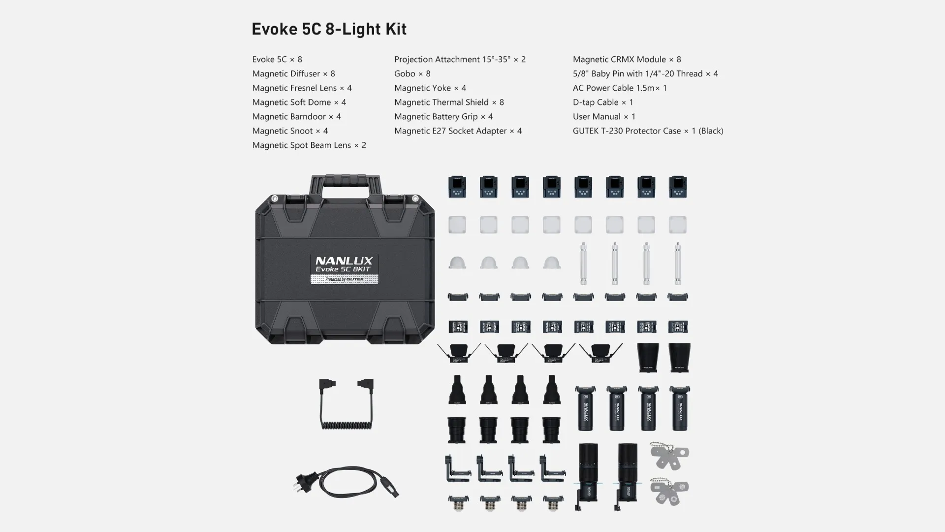5c Nebula 8 Light Kit Nanlux