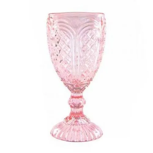 Pink Water Goblet