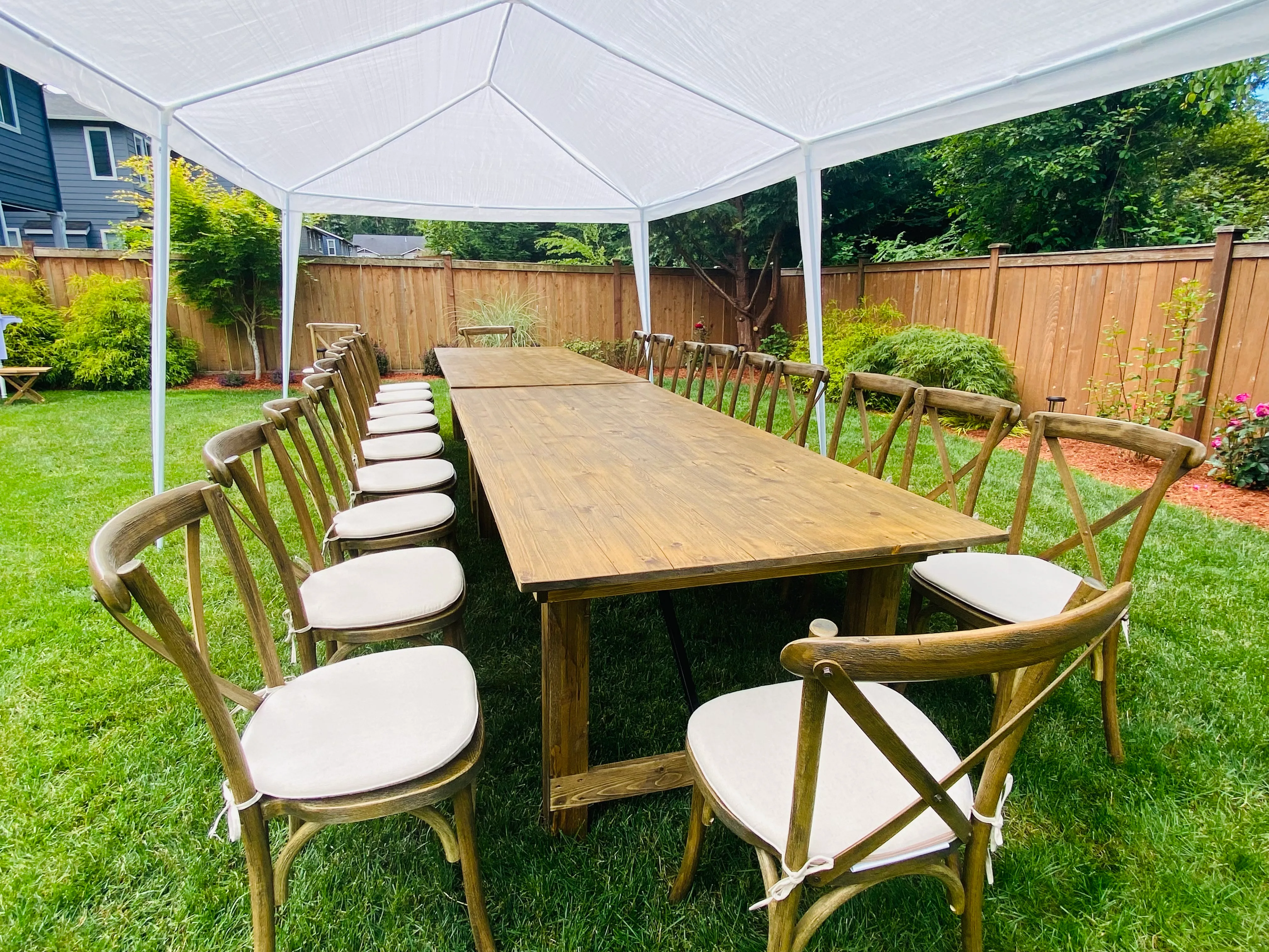 8' X 40" Rustic Farm Table 