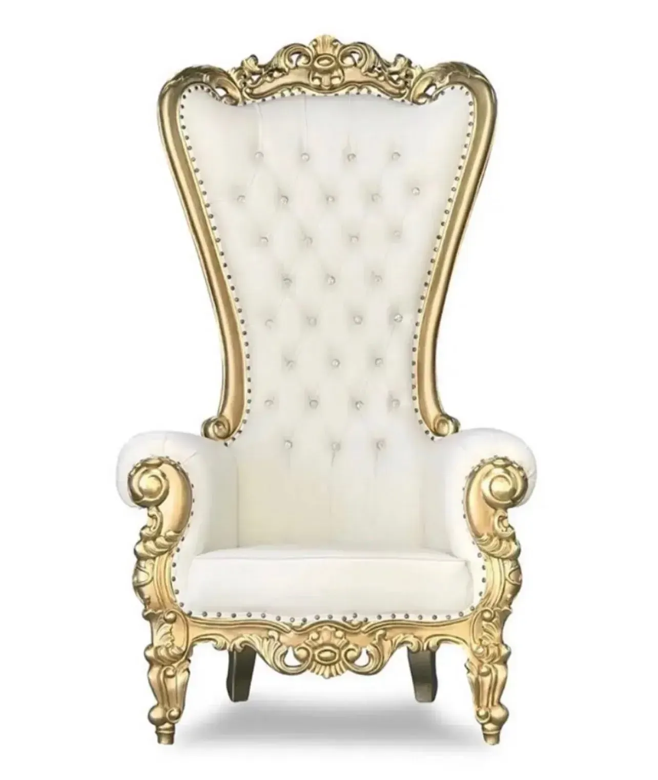 White Throne  with gold Trim