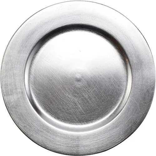 SILVER ACRYLIC CHARGER PLATE