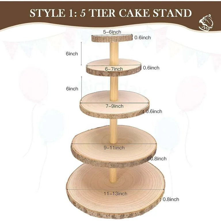 Wood Cup Cake Stand  