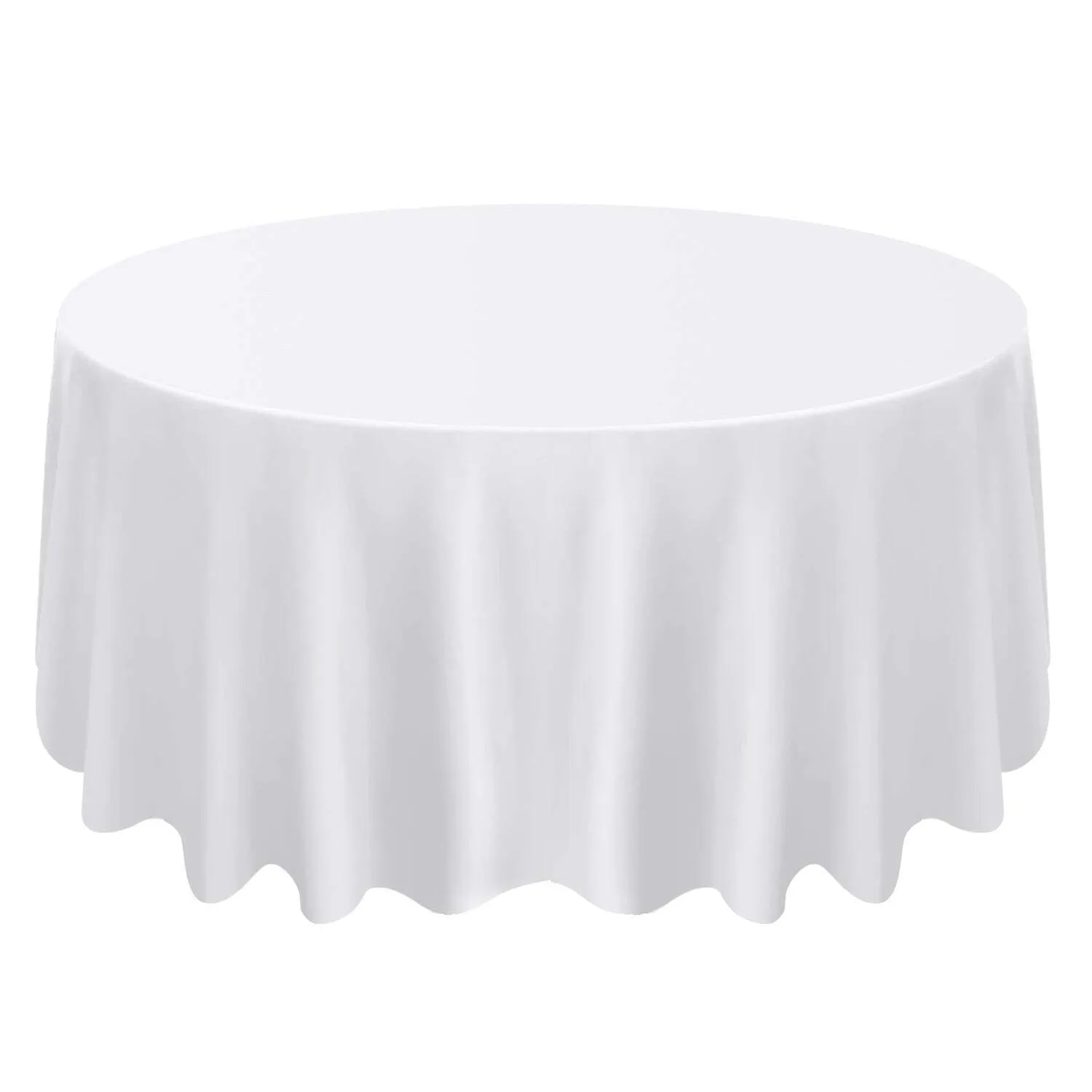 White Round Linen 