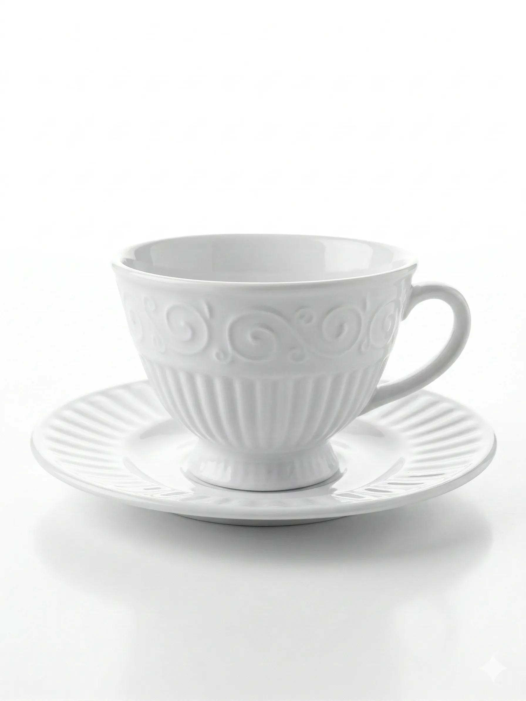 WHITE CERAMIC 7 OZ MUG 