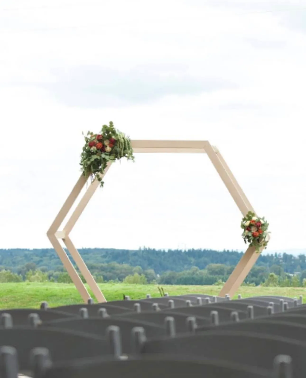 Cream Double Hexagon Arch 