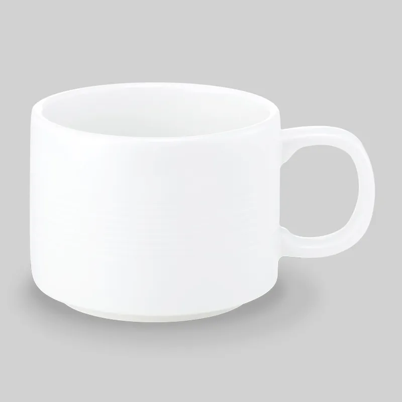 WHITE CERAMIC 7 OZ MUG 