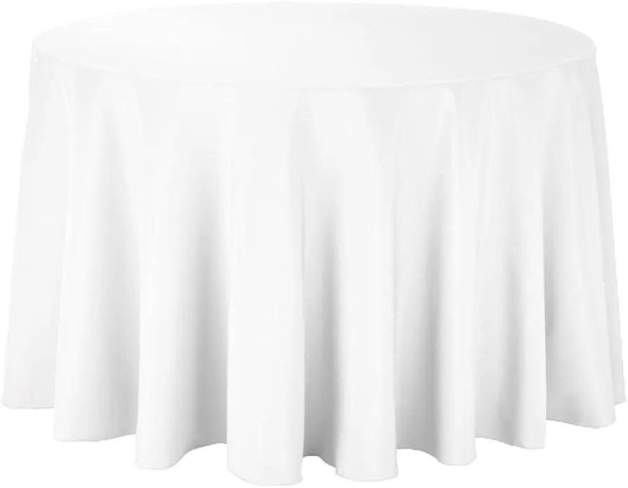 5' Black Round Linen Tablecloth