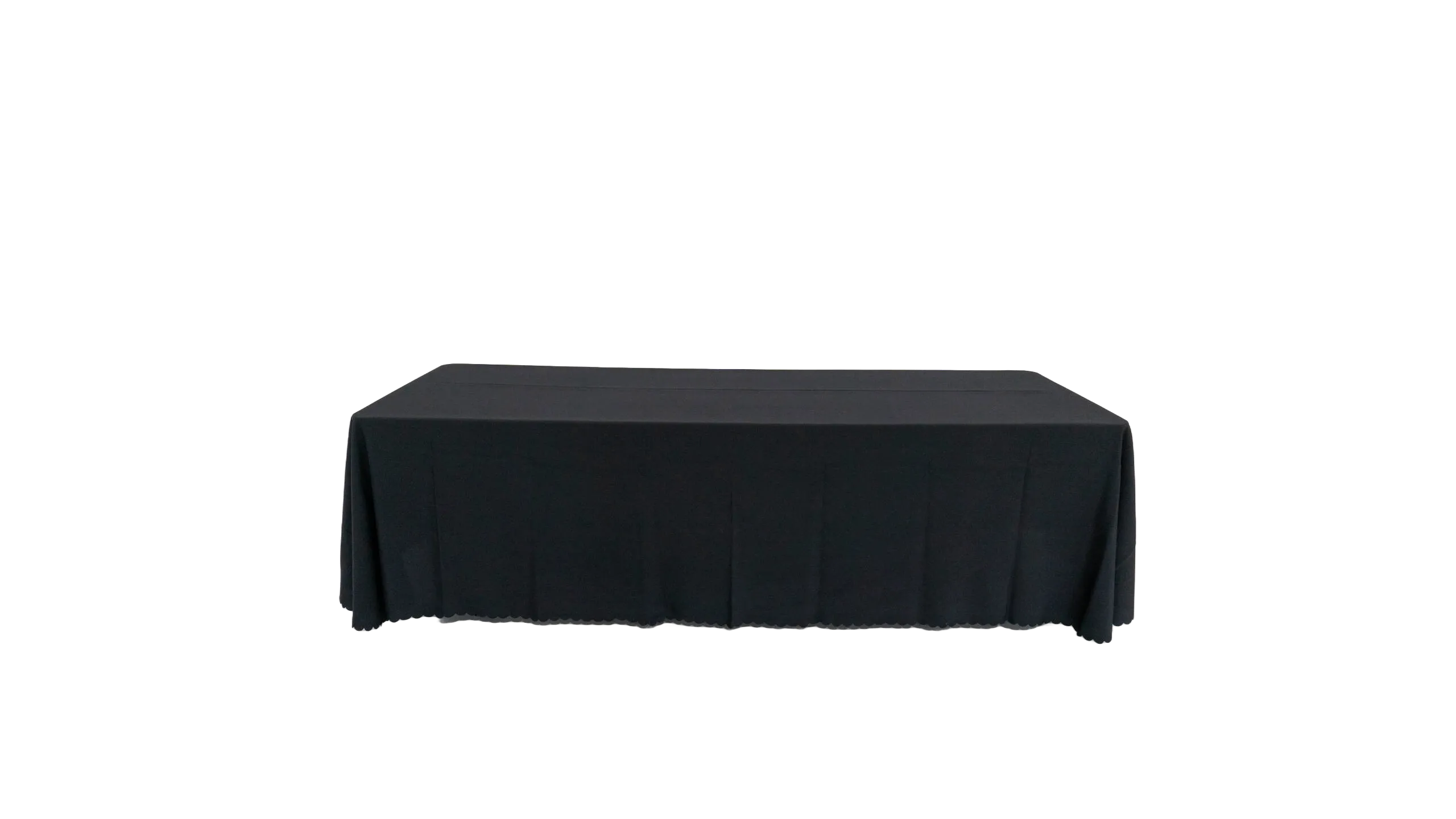  8' Black Rectangle Linen Tablecloth