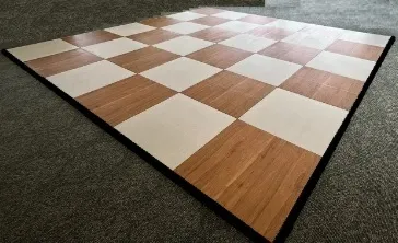 Light Maple & White Slate Checkered Dance Floor