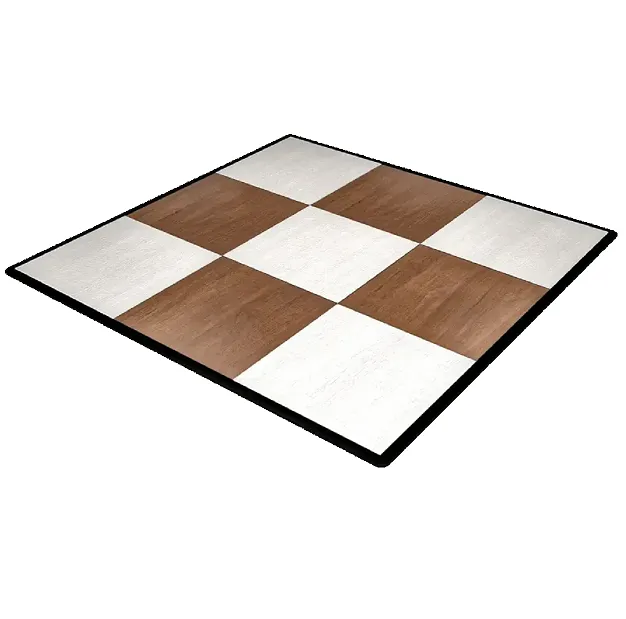 Dark Maple & White Oak Checkered Dance Floor