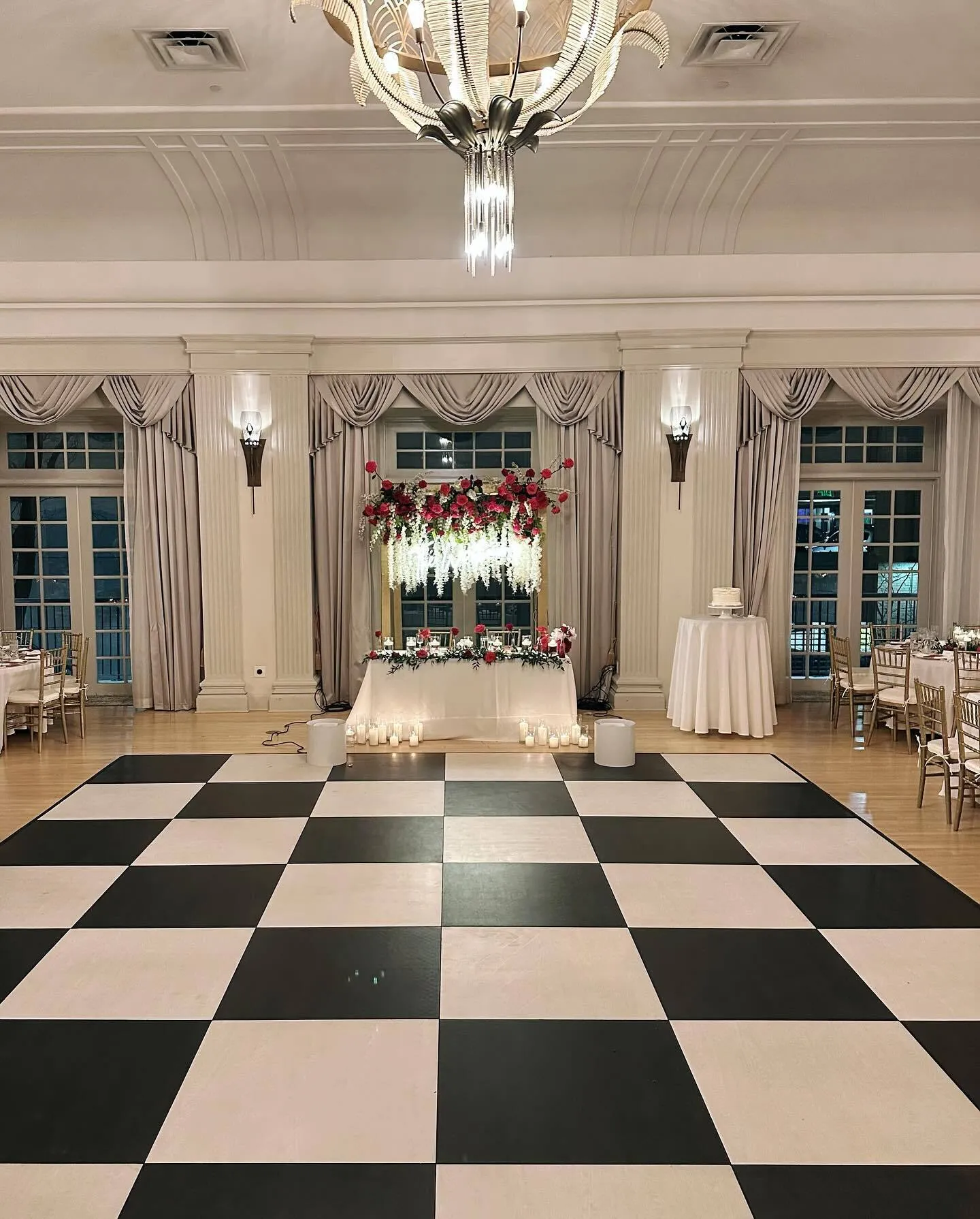 Black Slate & White Slate Checkered Dance Floor