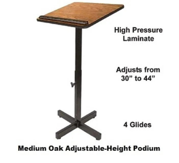 Oak Top Adjustable Podium