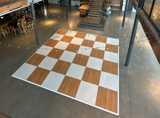 Maple & White Oak Checkered Dance Floor