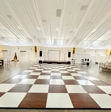 Maple & White Slate Checkered Dance Floor
