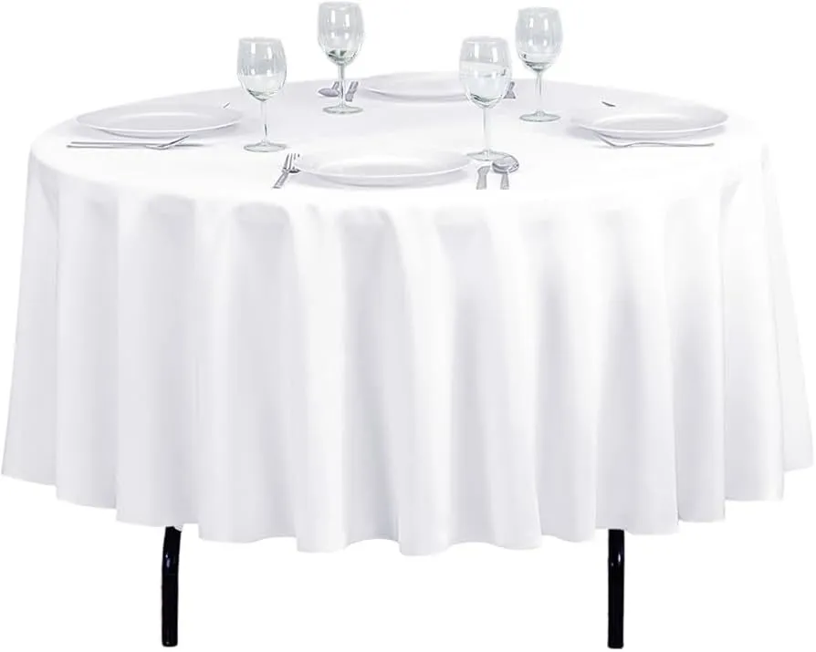 White table cloth - 90 inch round