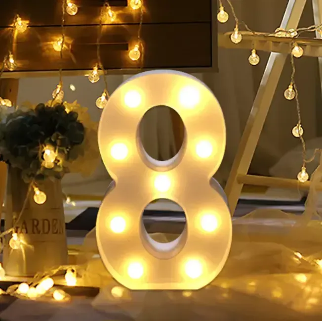 Illuminated number 8