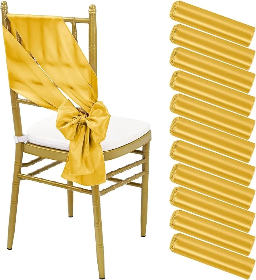 Gold Satin style chair sash