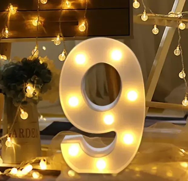 Illuminated number 9