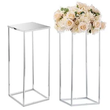 Chrome Colour Rectangular Centre Piece
