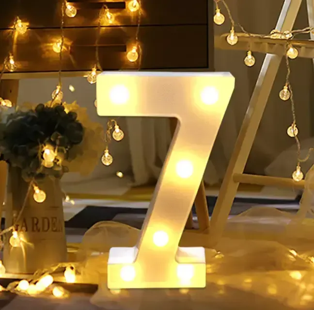 Illuminated number 7