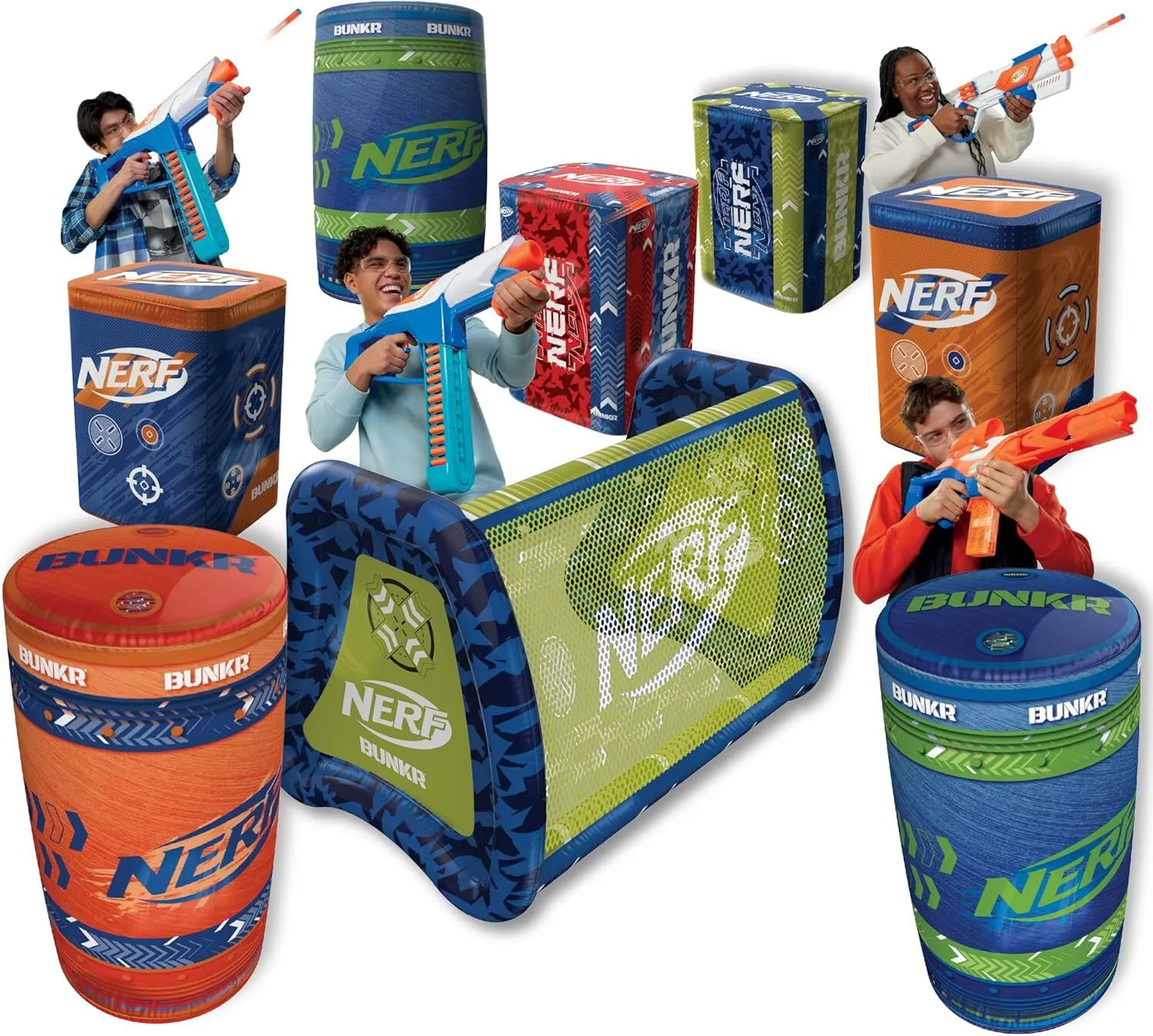 NERF Stadium  Bunker Party Package - 8 Nerf Props
