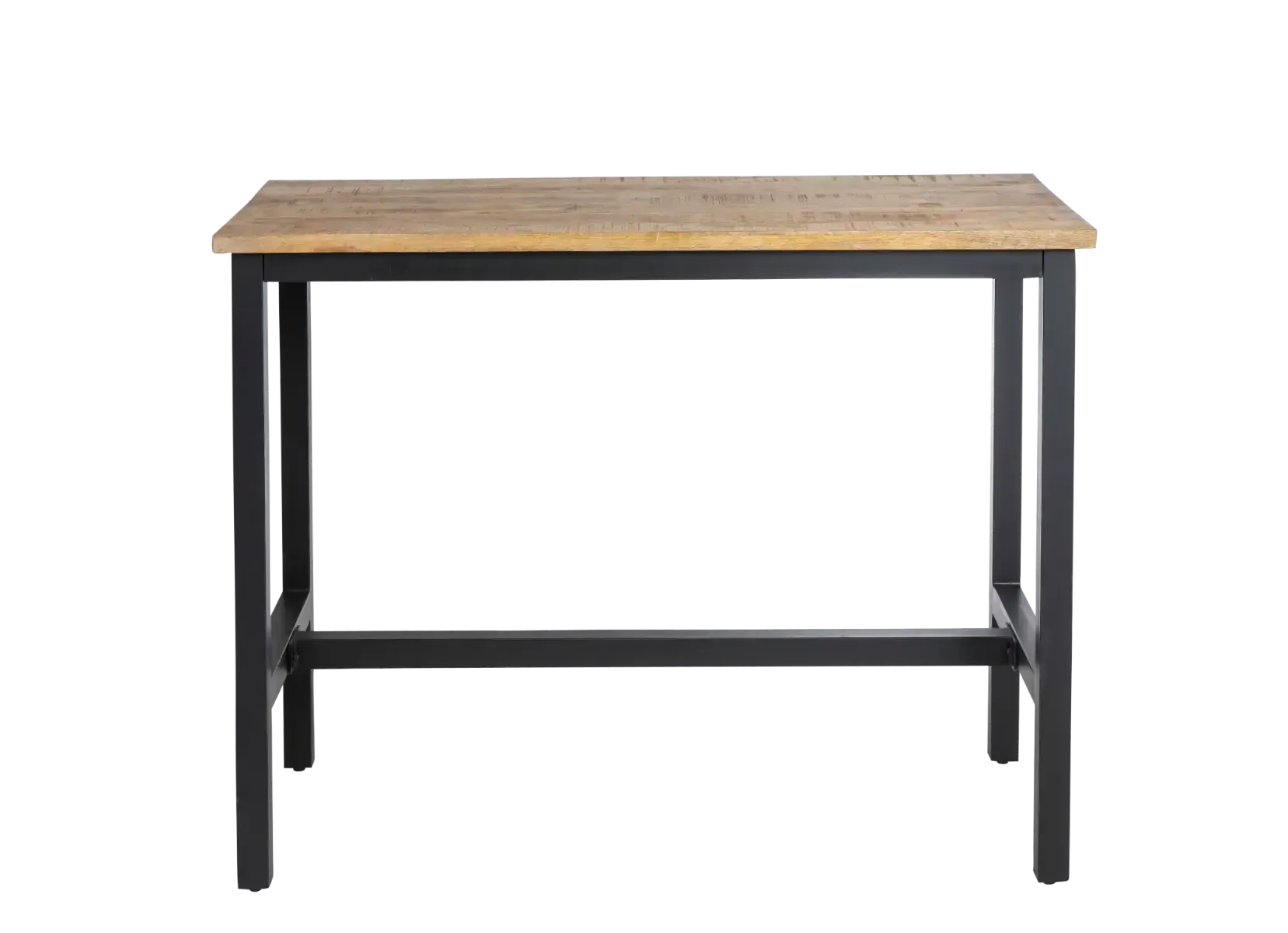 Table Haute Plateau Bois Pieds métal 75x130xh90 cm