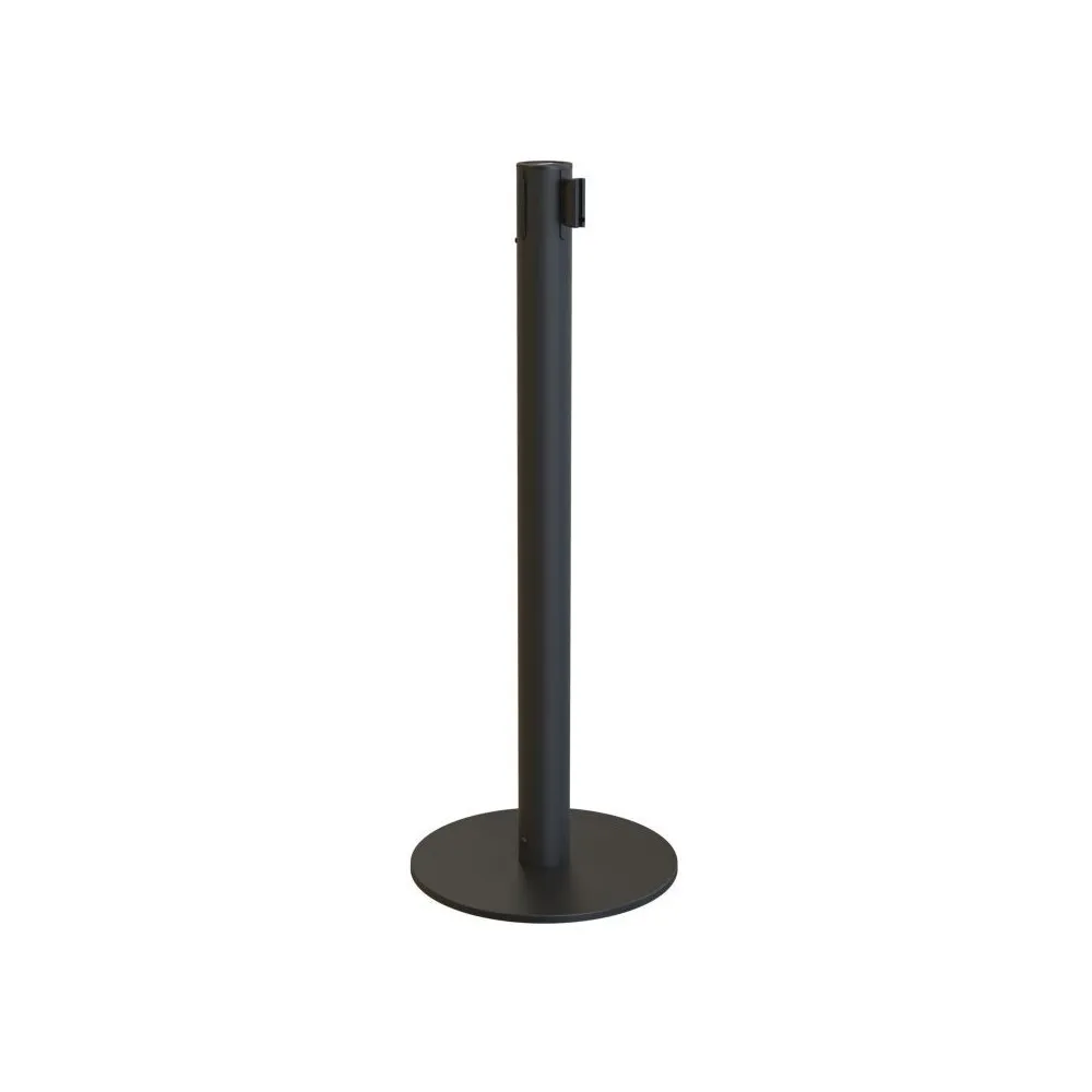 Potelet de guidage noir à sangle verte 3m