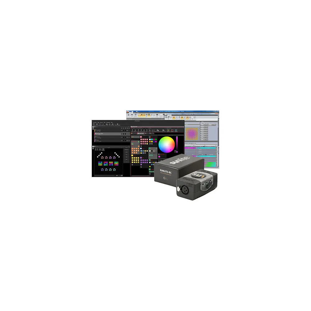 Logiciel et interface USB de contrôle d'éclairage DMX Sunlite Basic Suite 3
