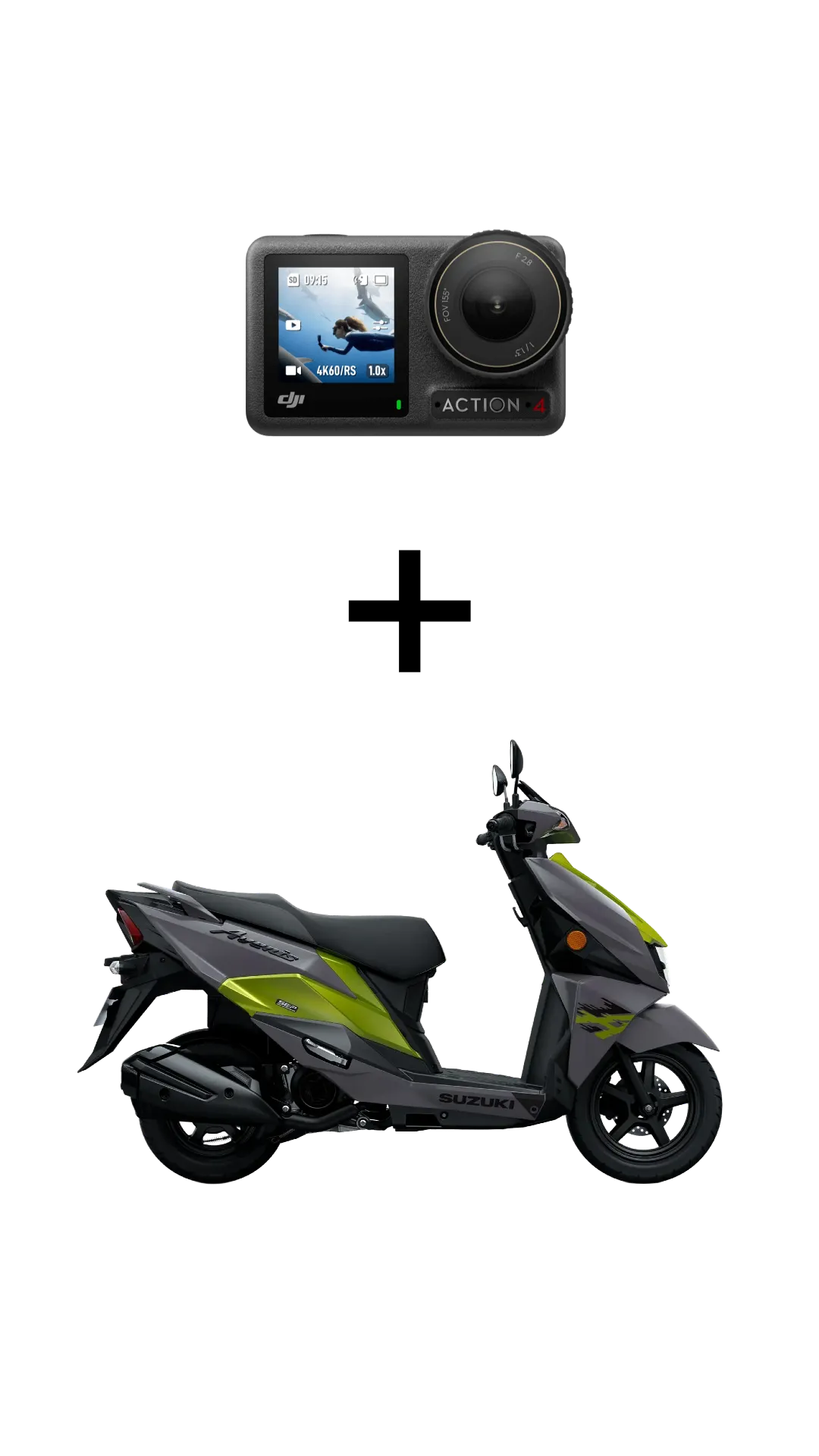 Rent Suzuki Avenis for 10 days - Get a Free DJI Action cam rental  