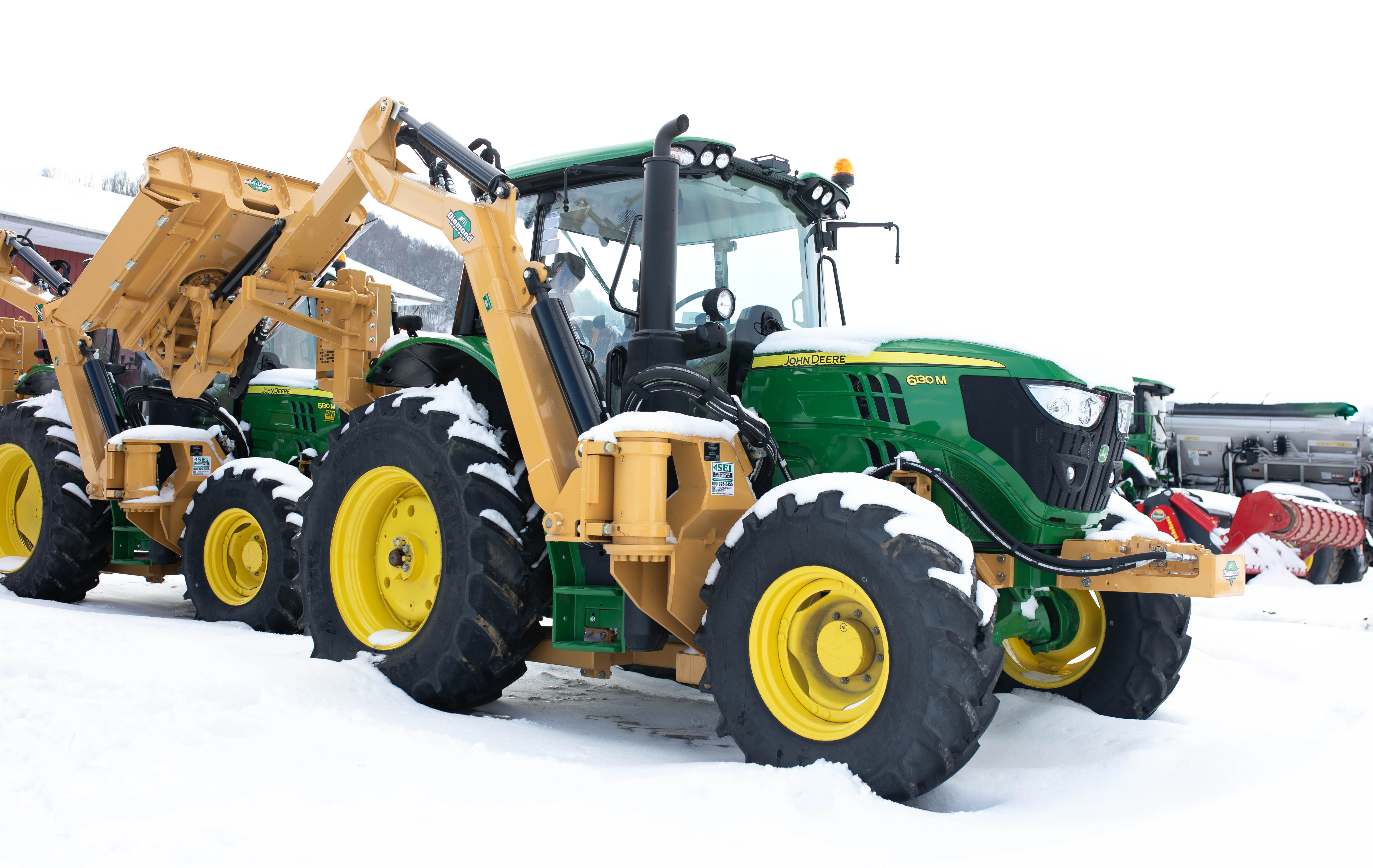Diamond Mower Attachment DBR050H with Deere 6130 Tractor
