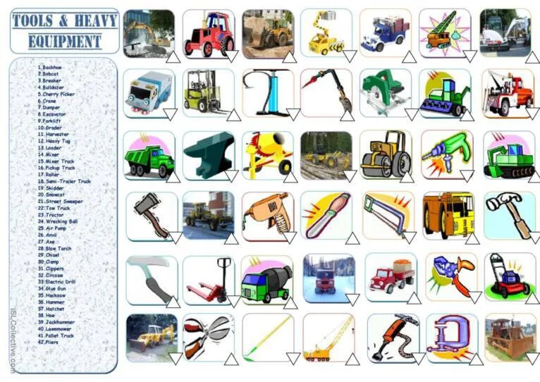 Heavy Equipment and Tools