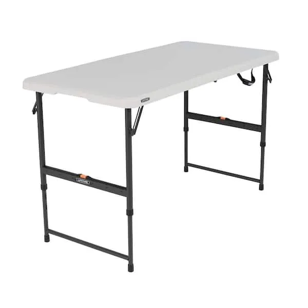 Lifetime 4-Foot Adjustable Fold-In-Half Table