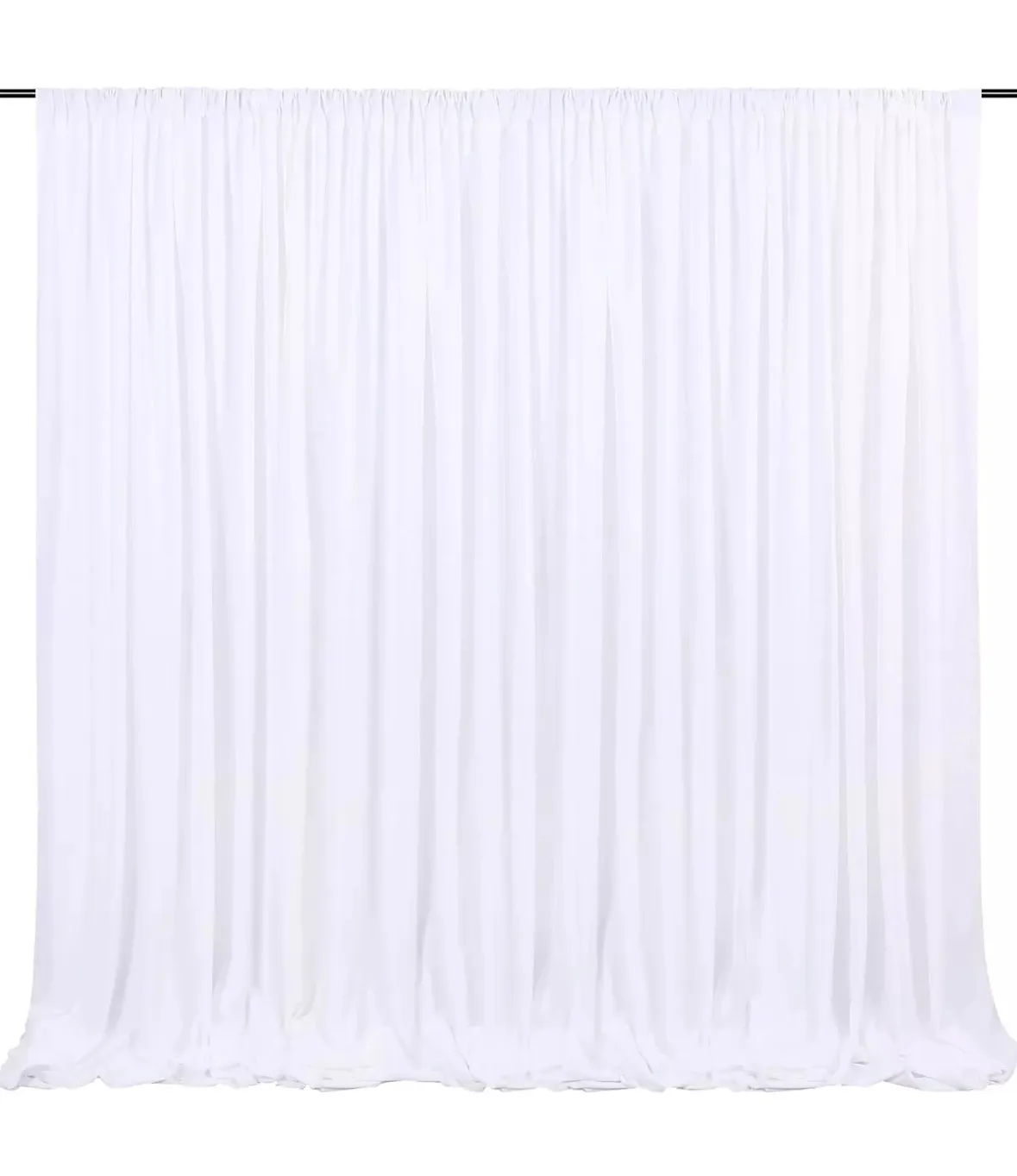 White Silk Drape Curtain 2x2 metres