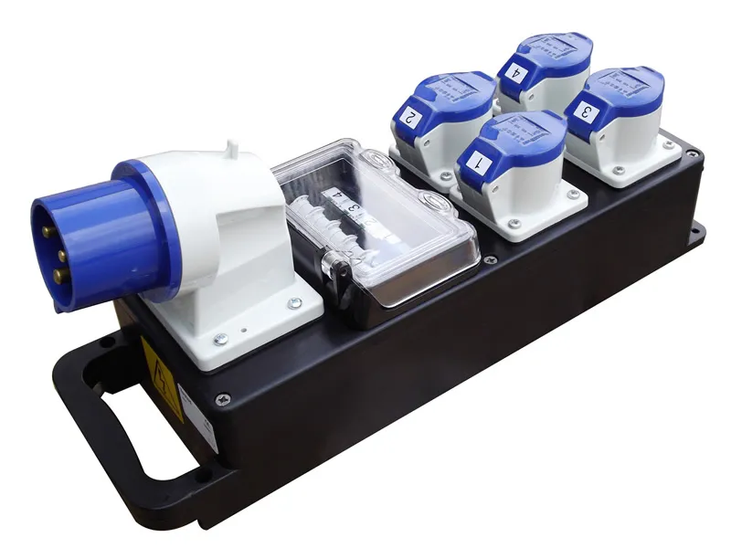 Rubber Box 32A 1PH to 4x 16A Sockets - RUB1408