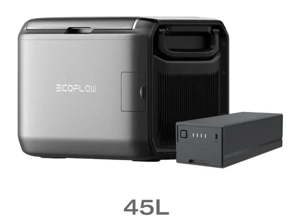 EcoFlow 45L Fridge/Freezer + 2048Wh Power Station + 220W Solar Panel Bundle