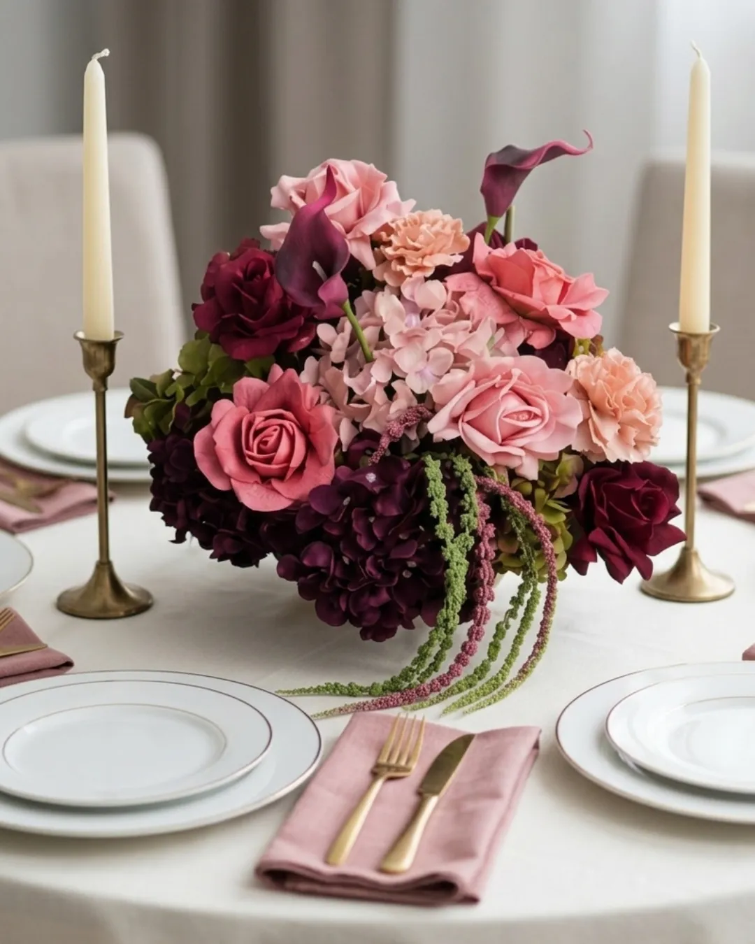 Bordeaux Centrepiece/Aisle Marker