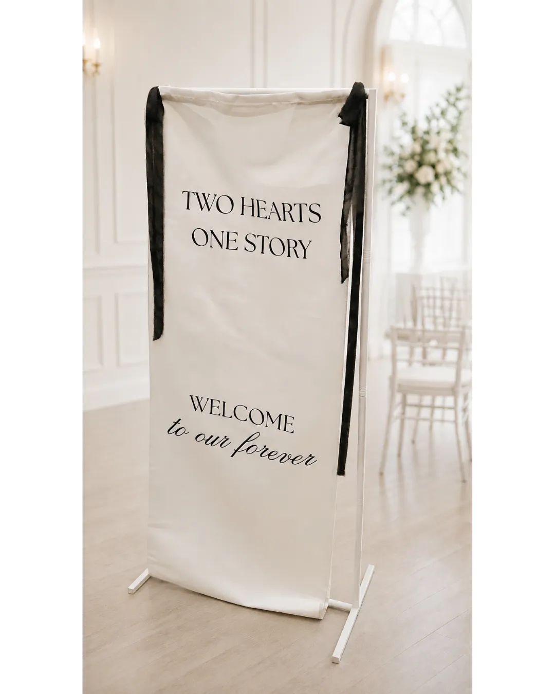 Fabric Welcome Sign & Stand