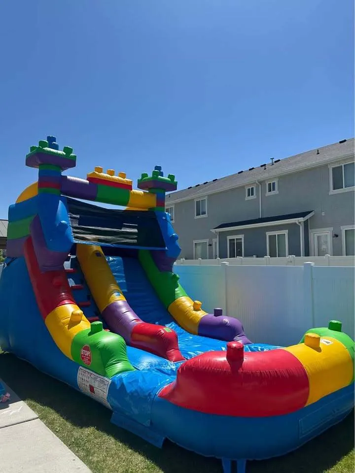 Block Party Inflatable Water Slide - 13'