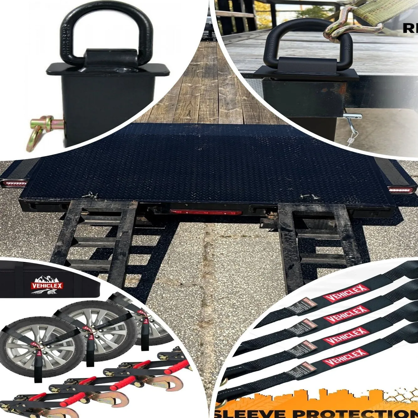 18FT Car Hauler With Over The Tire Lasso Strap Bundle