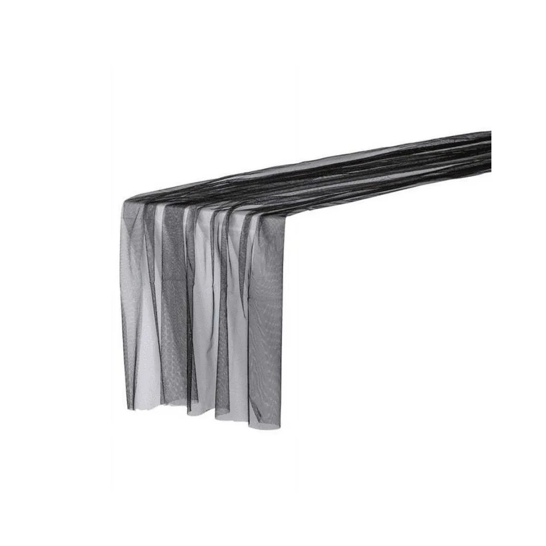 Black Tulle Table Runner