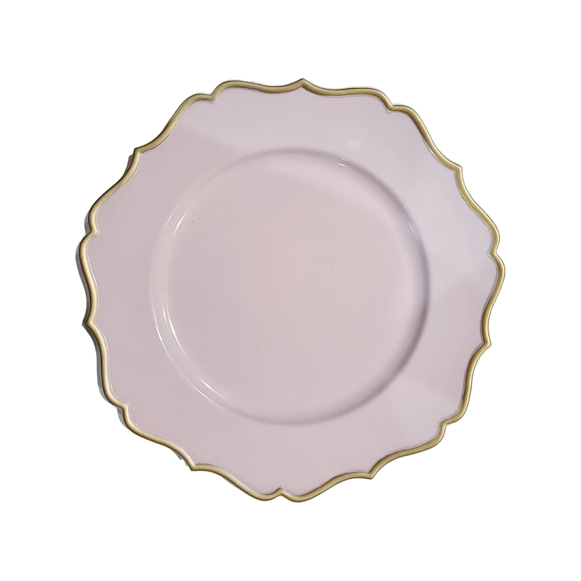 Light Pink with gold Rim Underplate