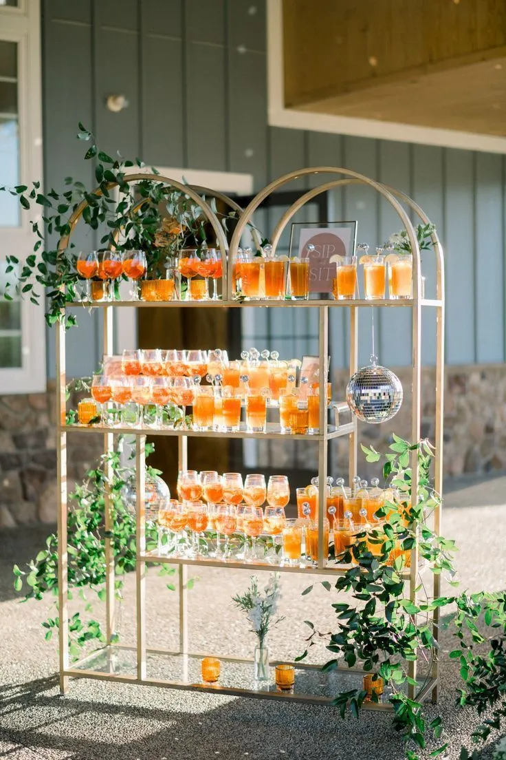 GLASS BEVERAGE RACK